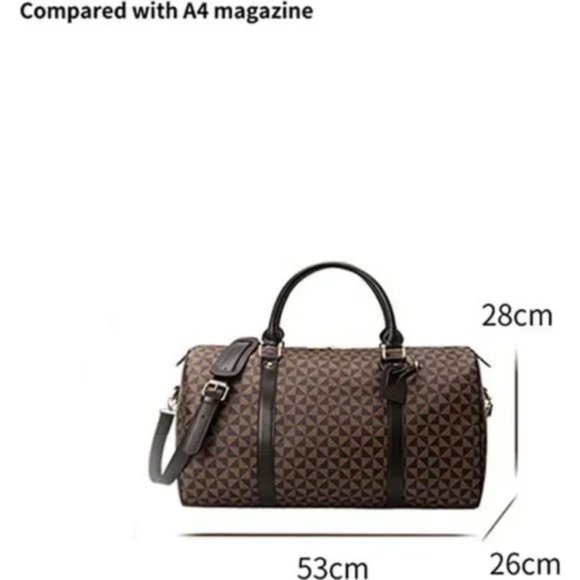 New Men's Travel Duffel Bag Leather - Picture 4 of 8